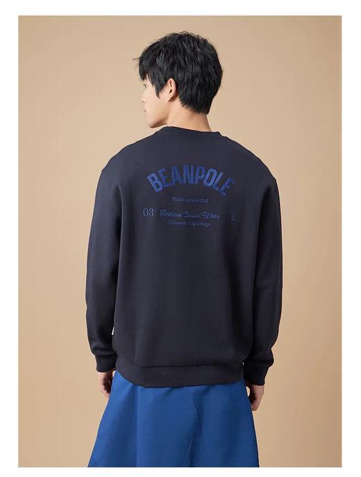 点此购买 滨波春秋男士后背logo罗纹圆领宽松纯棉卫衣 ss 310030 商品图3