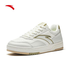 【惠警价】安踏百川丨低帮休闲板鞋男2025夏季新款潮流小白鞋男鞋112528012