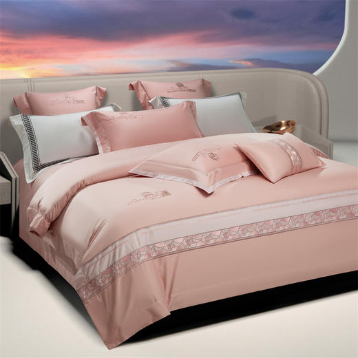 自然醒160支长绒棉四件套高档全棉被套床单轻奢刺绣新疆长绒棉被罩2025新款床上用品GDS 商品图2