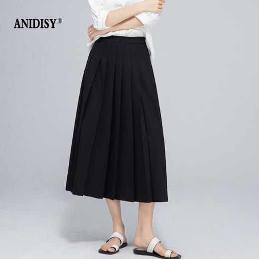 优雅减龄高腰拉链百褶半身裙 商品图3