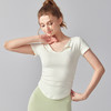 新款运动上衣女T恤短袖 瑜伽普拉提健身服速干透气纯欲风修身显瘦跑步BM297 商品缩略图2