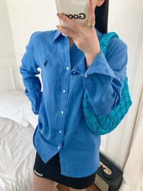 【高品质私服】【RL宽松版亚麻衬衫】吸湿散热，保健抑菌，防污抗静电G0787-CC【无标出货 介意慎拍】