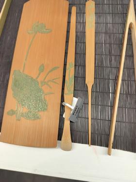 留青刻四君子茶则*竹