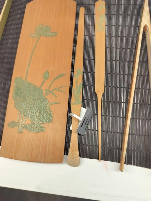 留青刻四君子茶则*竹 商品图0