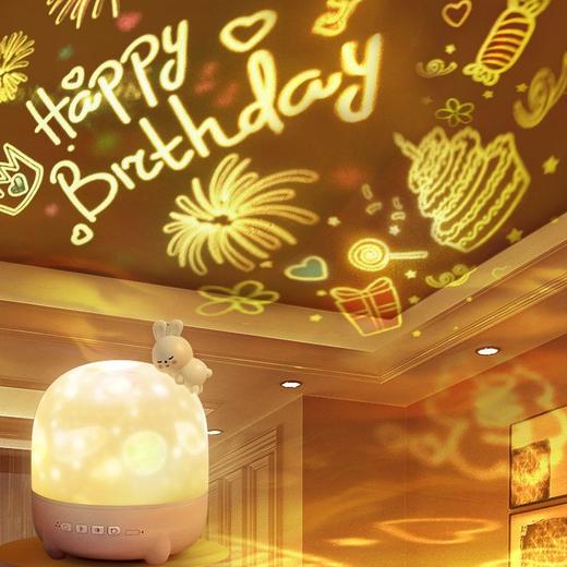 儿童星空灯投影仪玩具生日礼物女孩满天星卧室天花板小夜灯音乐盒 商品图1