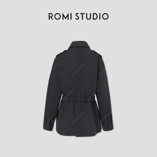 ROMI STUDIO“率性自我”100%棉多口袋收腰翻领工装外套 RWBAW81654 商品图1
