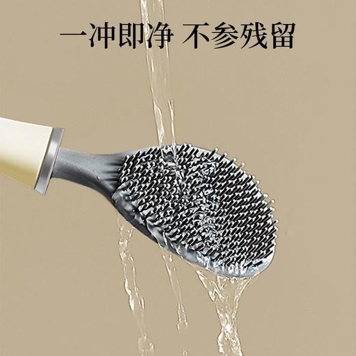 棒球棒马桶刷无死角家用厕所刷挂墙式创意自动开合长柄硅胶马桶刷 商品图3