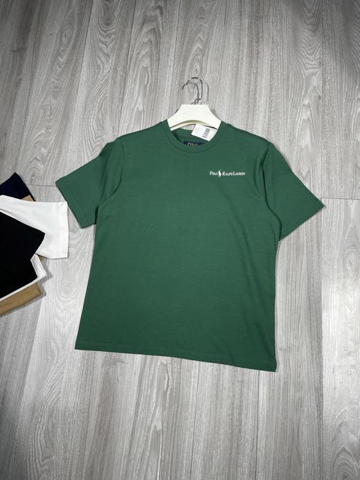 点此购买 拉夫劳伦徽标纯色男女款商务休闲圆领短袖T恤 md 310038 商品图8