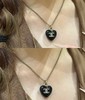 香奶奶 新款金色满钻双C黑色树脂爱心项链 商品缩略图4