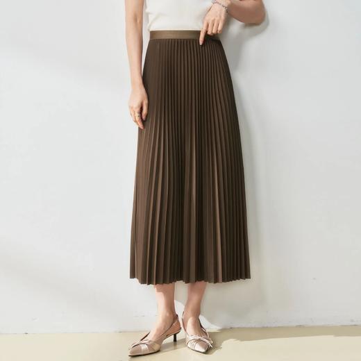 【高货sh】全新升级【铂金会员165/天猫219/差价54】(42707) 洛诗琳25春夏风琴流光裙光泽感面料立体压褶飘逸百褶裙 商品图2