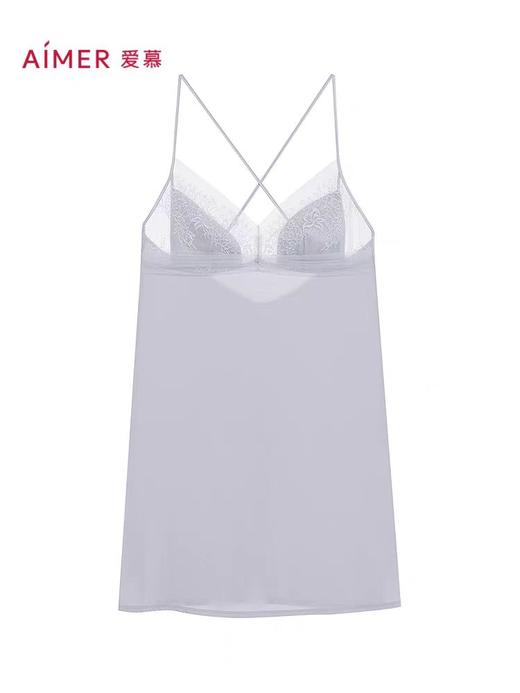 【Aimer爱慕】B4F |爱慕25春夏花影睡衣女性感细带带胸垫蕾丝吊裙家居服AM42A761 商品图6