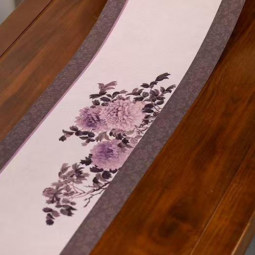 拾舍/防水彩绘茶席/防水纤维中式禅意茶桌茶席垫子轻奢高端 商品图4