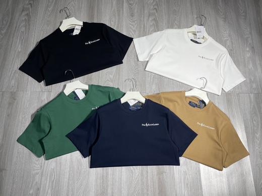 点此购买 拉夫劳伦徽标纯色男女款商务休闲圆领短袖T恤 md 310038 商品图0