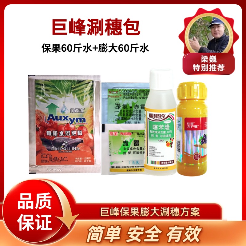 巨峰 葡萄  拉花  保果 膨大方案（80斤水拉穗+  保果60斤水+膨大60斤水   拉保膨）