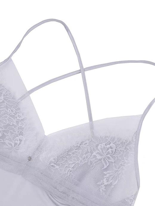 【Aimer爱慕】B4F |爱慕25春夏花影睡衣女性感细带带胸垫蕾丝吊裙家居服AM42A761 商品图3