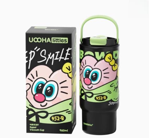 uooha吨霸保温杯甜酷宝贝-黑色-960ml 商品图0