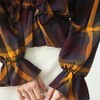 顺丰包邮洛诗琳40836法式文艺彩色格子荷叶边纯棉上衣10063 商品缩略图2