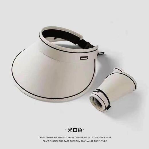 户外女防晒太阳帽帽子防紫外线骑车空顶大帽檐遮阳帽不翻遮脸夏季 商品图3