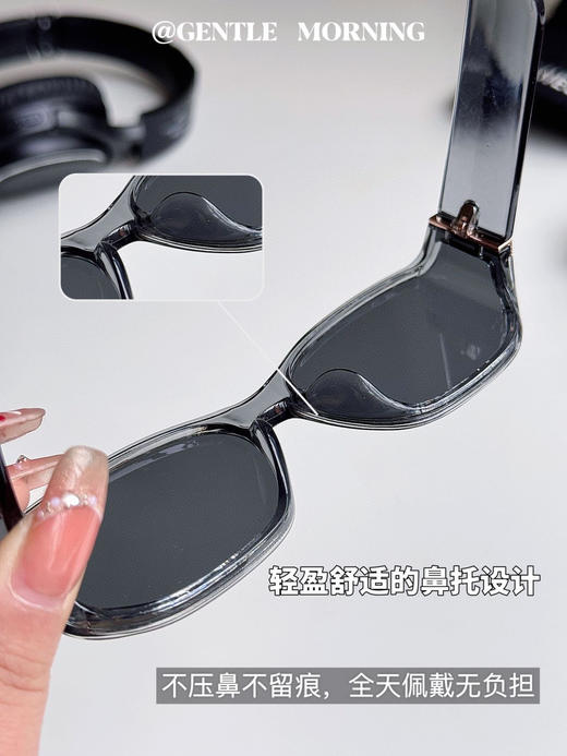 【GENTLE MORNING  明星同款防紫外线墨镜】四色可选，礼盒包装，有效阻隔紫外线强光，高清护眼，不压鼻不留痕，全天佩戴无负担！ 商品图9