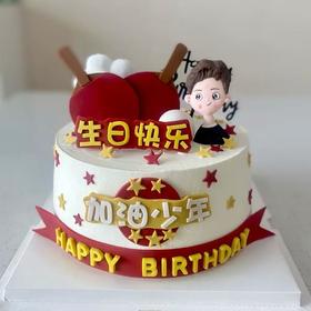 （三款）乒乓球翻糖手绘蛋糕