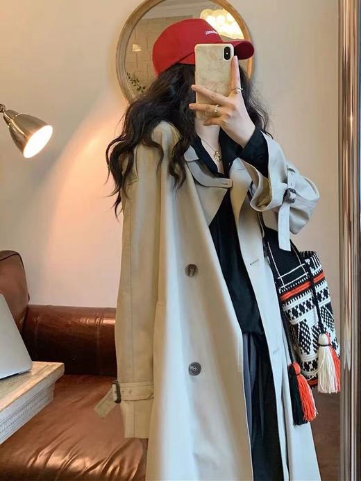 简约老钱风风衣中长款显瘦知性风衣大衣 商品图2