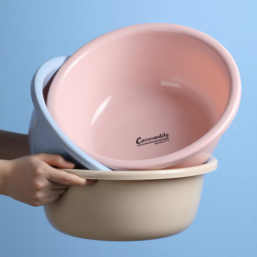 家用加厚三件套加深大号洗手盆洗菜盆洗脸盆盆子宝宝洗脚脸盆塑料 商品图3