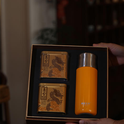 澜沧古茶2024年乌金陈皮老茶头双罐茶杯礼盒装高品质普洱熟茶送礼 商品图3