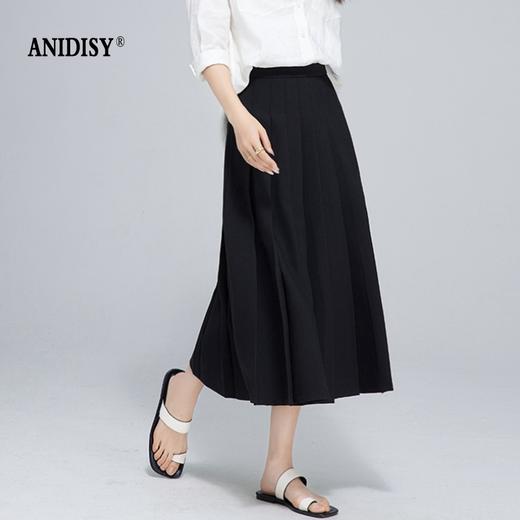 优雅减龄高腰拉链百褶半身裙 商品图4