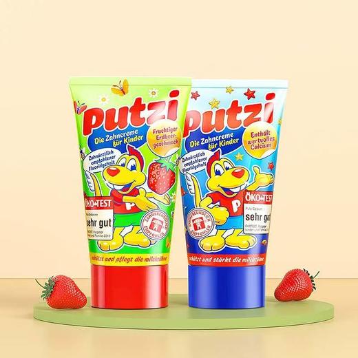 德国原装进口putzi璞慈0-6岁低氟加钙儿童牙膏50ml 商品图1