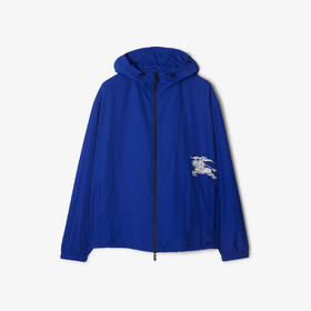 【一】BURBERRY 巴宝莉 男士马术骑士徽标印花尼龙连帽外套 蓝色 8104612 B7323