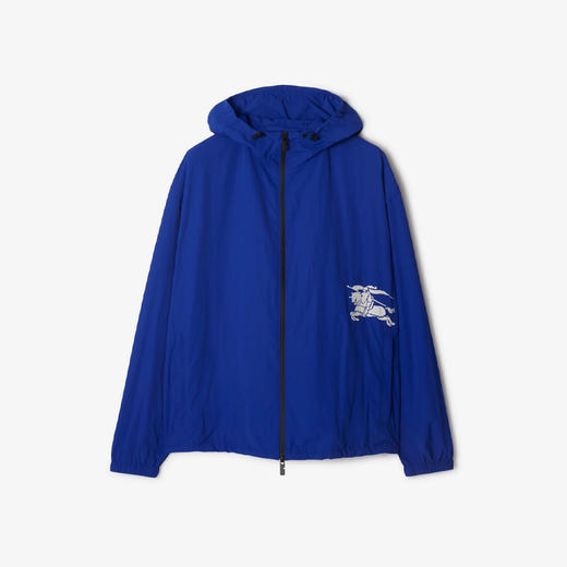 【一】BURBERRY 巴宝莉 男士马术骑士徽标印花尼龙连帽外套 蓝色 8104612 B7323 商品图0