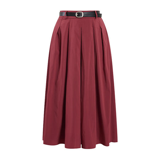 HeyDress法式复古半身裙女春季高腰显瘦百褶裙黑色长款a字伞裙子 商品图4