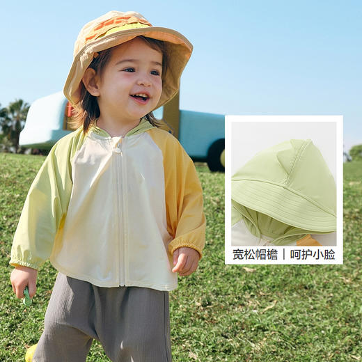 巴拉巴拉男女宝外套婴儿衣服2025新款夏季防晒衣宽松连帽时尚萌趣 商品图3