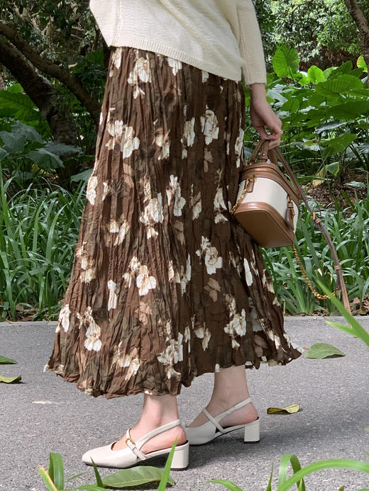 【百图lulu定制】【山茶花半裙】明媚 低调的热烈 大花 府绸面料 半身裙 商品图4