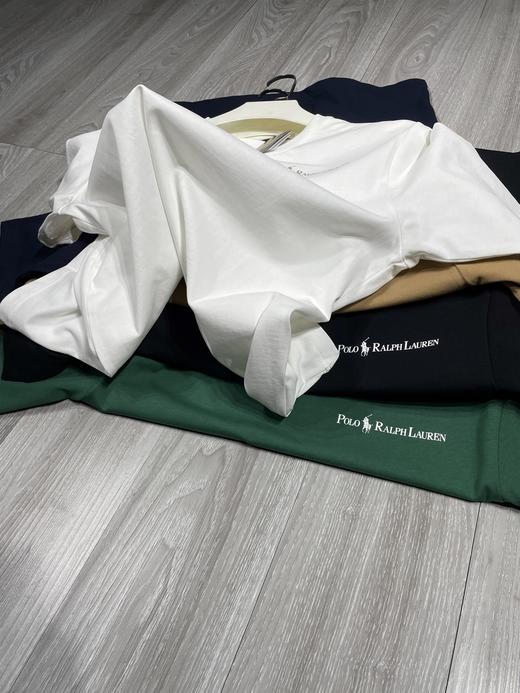 点此购买 拉夫劳伦徽标纯色男女款商务休闲圆领短袖T恤 md 310038 商品图11