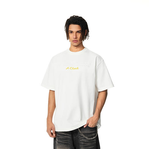 【Achock官方店】刺绣短袖T恤男女新款潮牌中国风花卉上衣情侣装 商品图3