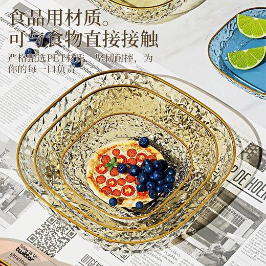 水果盘2023新款客厅家用高档轻奢糖果盘零食盘水晶果盘高级水果盆 商品图2