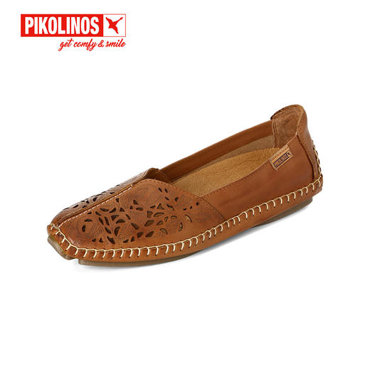 【云粉节】BF楼Pikolinos派高雁擦色牛皮浅口套脚平底镂空单鞋PS250514.吊牌价2280. 商品图2