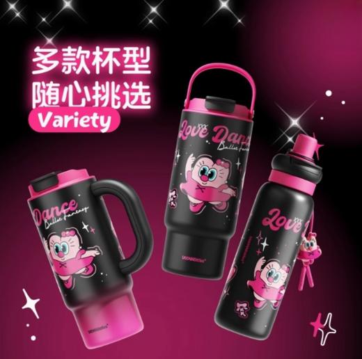 uooha巨浪保温杯-黑天鹅海伦-黑粉-960ml 商品图5