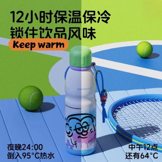 uooha满分能里运动水杯-随我高兴-黑玫 600ml 商品图3