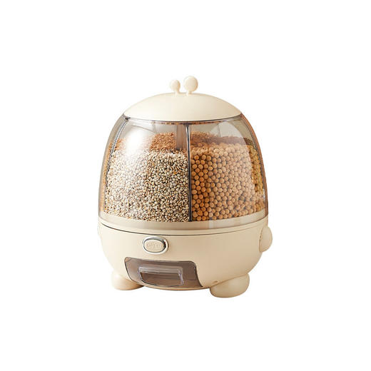 uforu 米桶食品级厨房家用杂粮桶分格旋转防虫防潮大号米桶箱批发 商品图4