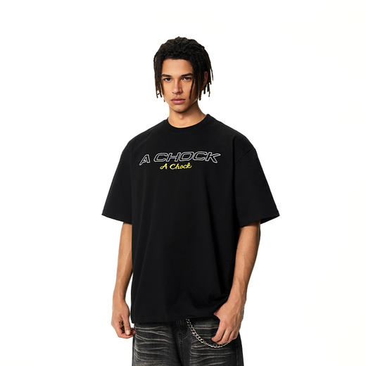 【Achock官方店】刺绣短袖T恤男女新款潮牌中国风花卉上衣情侣装 商品图1