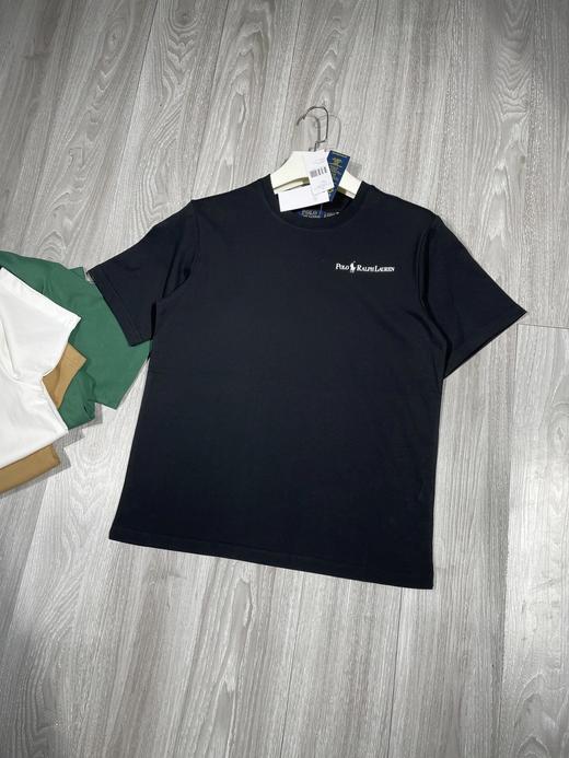 点此购买 拉夫劳伦徽标纯色男女款商务休闲圆领短袖T恤 md 310038 商品图7