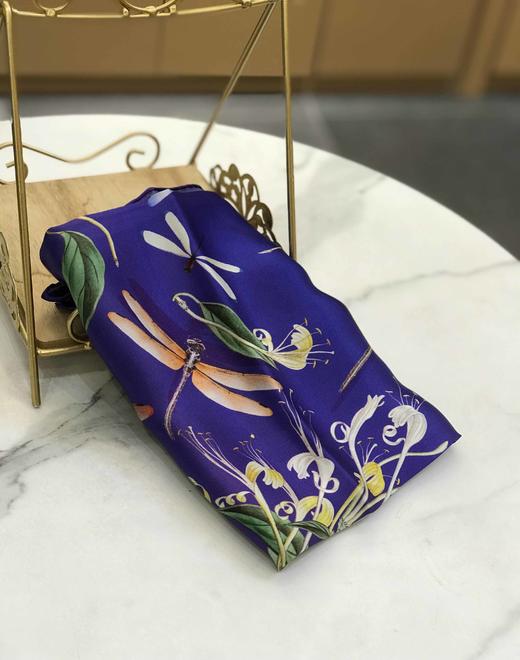 优品堂『芳菲国色』90×90缎面桑蚕丝方巾 商品图4