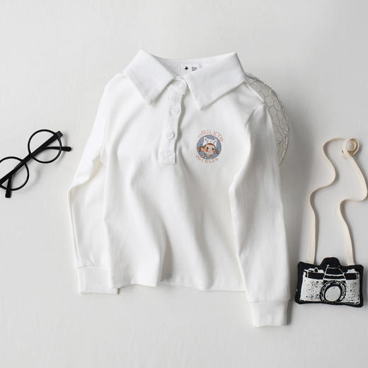 儿童春秋装【学院风POLO衬衫】男女宝宝长袖翻领上衣 洋气纯色衬衣 商品图5