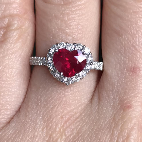 缅甸鸽血红戒指〔一见倾心〕 商品图0