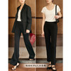 HeyDress24h柔塑小黑裤女春季高腰修身显瘦弹力休闲裤微喇裤子 商品缩略图1