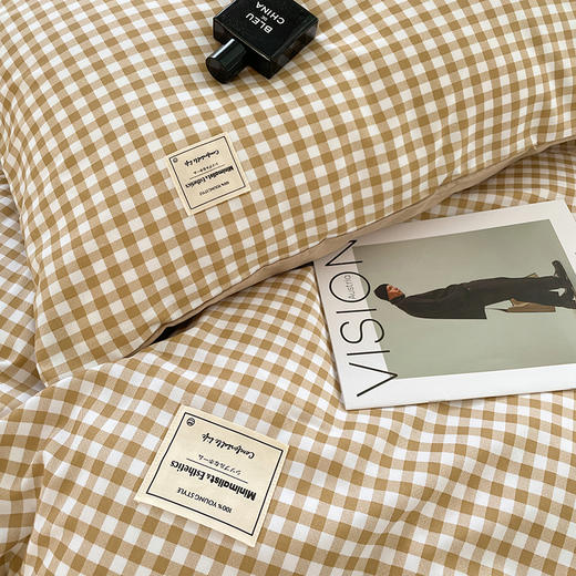 【YW】无忧购日式格子裸睡四件套水洗棉被套床单(截单后7天发货) 商品图11