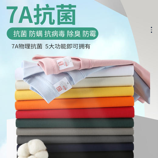 夏季【220克圆领纯棉t恤】7A抗jun纯色短款上衣 舒适透气 耐磨休闲百搭T恤 商品图0
