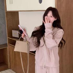 金蘑菇菇 【慵懒清晨】懒人套组休闲通勤百搭上衣+裤子